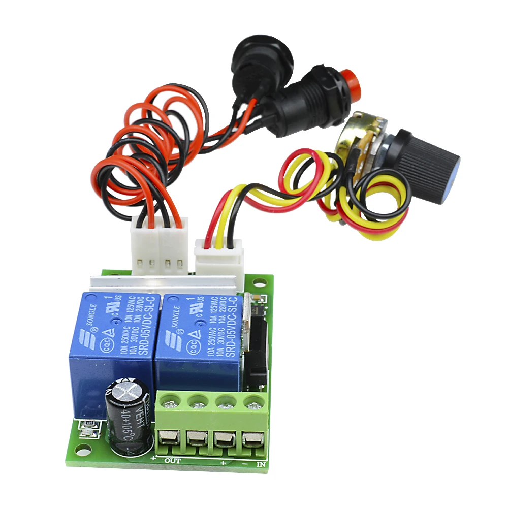 DC 12V-80V 30A 21kHz PWM DC Motor Speed Regulator Controller Adjustable Speed Control Reversible Relay Module