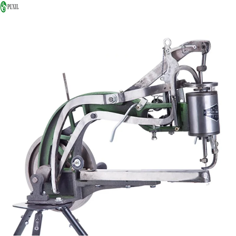 Hand cranked shoe repair machine, sewing leather goods tent canvas, online tool for repairing shoe threads