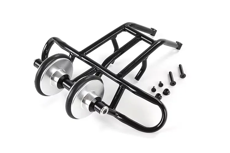 Integrierte Einzel- und Doppelräder aus Metall mit Kollisionsschutz hinten für 1/5 ROFUN HPI BAJA