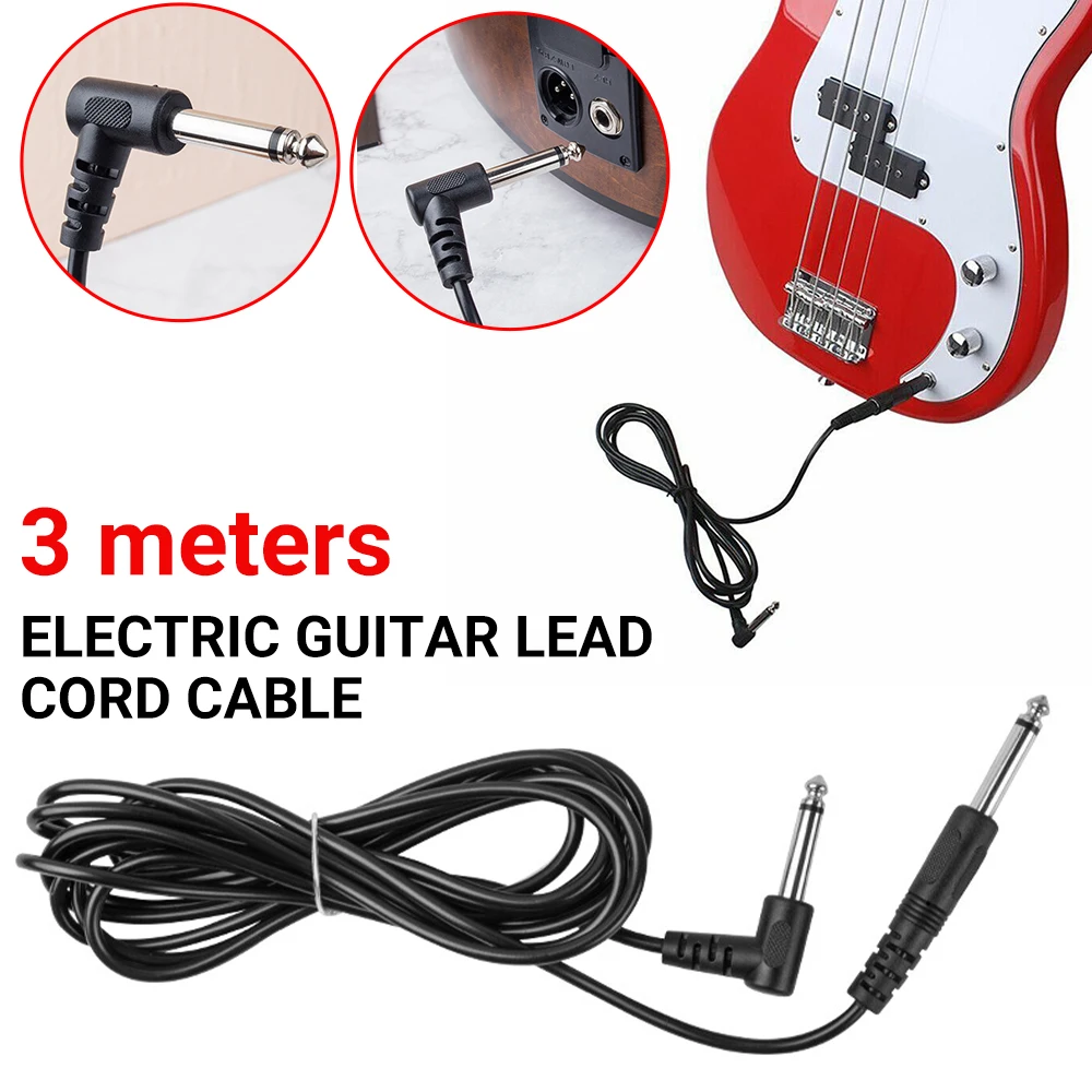 3M Guitar Lead Amp Cable 6.35mm 1/4 Inch Mono Jack Plug 6.3mm Keyboard Straight