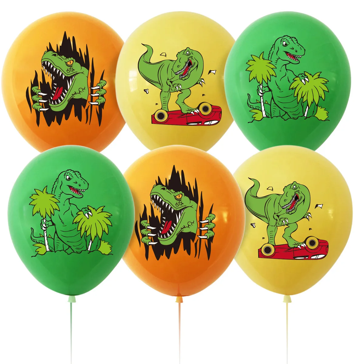 12pcs Dinosaur Theme Children\'s Birthday Party Balloon Supplies 12inch Dinosaur Latex Balloon Tyrannosaurus Rex Balloon