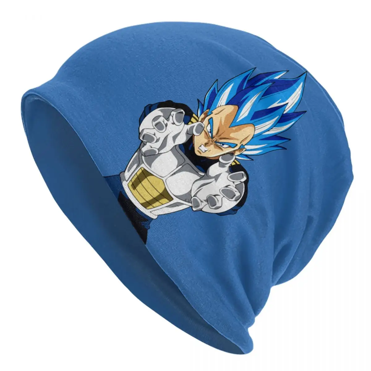 Vegeta Ascended Super Saiyan Blue Bonnet Hat Cool Street Dbz Dragon Ball Skullies Beanies Hats Men's Women's Warm Dual-use Cap