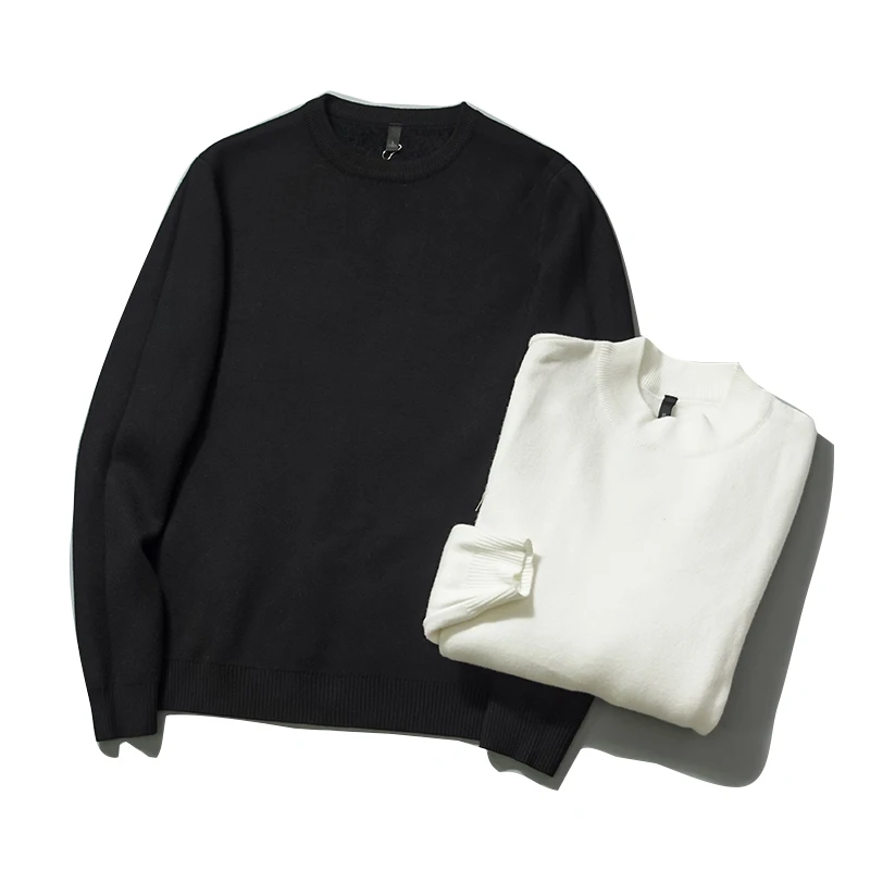 

Men's Knitted Sweater round Ne Long Sve Overhead Slim Fit Base Layer irt Autumn Winter Spring Versatile Inner Wear 23