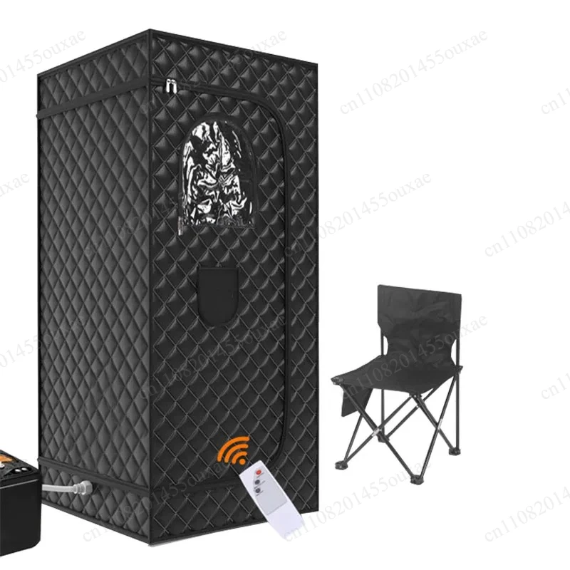 Portable Full Body Steam Sauna Tent Indoor Home SPA Personal Sauna Room with Folding Chair Remote Control for Temp&Time Setting