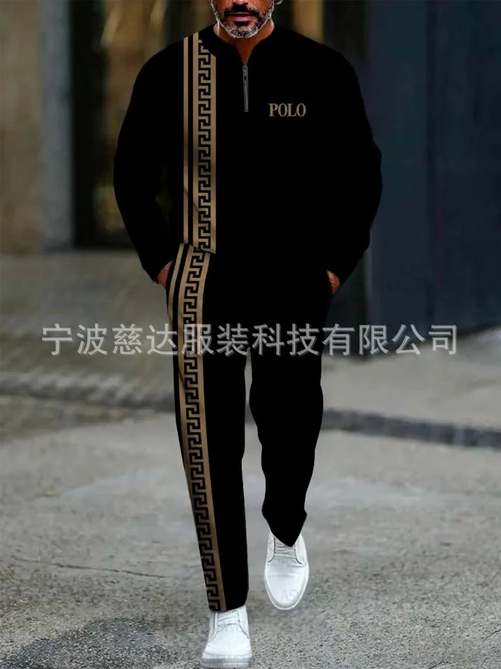 وصل حديثًا بدلة رياضية للرجال لعام 2025 بطباعة رقمية ثلاثية الأبعاد رائجة البيع للأسواق الخارجية