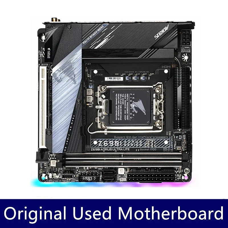 Gigabyte Z690I AORUS ULTRA LITE DDR5 MINI ITX Z690N Motherboard supporting 12th/13th/14th Gen Intel Core CPU LGA 1700 D5
