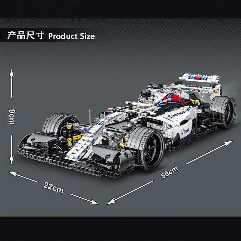 1152pcs Technical 023004 Formula Cars F1 Building Blocks Sports Racing Cars Super Model Kits Bricks Toys For Kids Boys Gifts