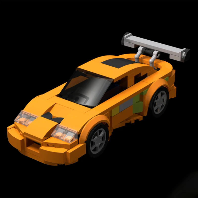 163pcs MOC Fast Furious Toyota Supra Mk4 Racing Car Building Blocks Assembly Collector Model Edition Hobby Toy Gift For Makers