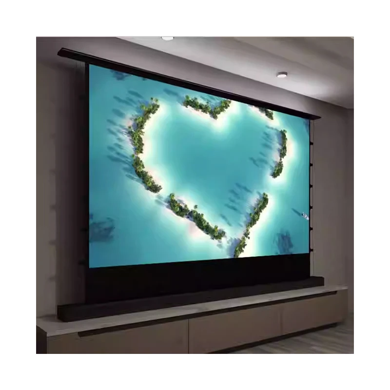 100'' Floor Rising Projection Screen Alr Ust Floor Rising Screen Floor Lifting Electric Projector Screen