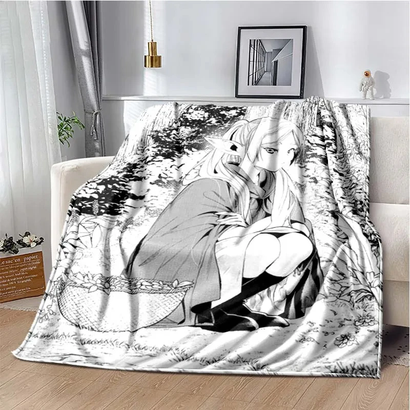 Anime Frieren:Beyond Journey's End printed blanket Sofa bed throw blanket Flannel children adults home blanket Portable Gifts