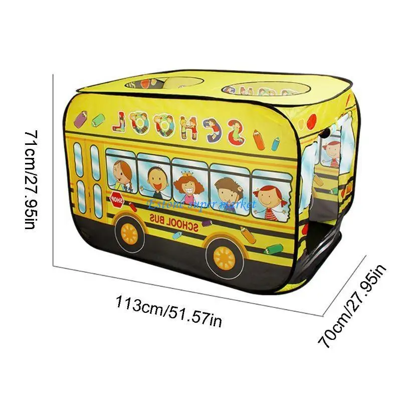 090B Tenda pop-up per scuolabus per bambini Casa da gioco per bambini Attività all'aperto Tenda da gioco pieghevole Ragazzi
