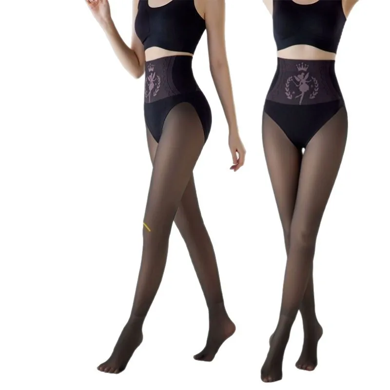 leggings-femininas-forradas-com-fleece-efeito-pele-transparente-cintura-alta-pretas-meias-calcas-com-efeito-brilho-de-pele