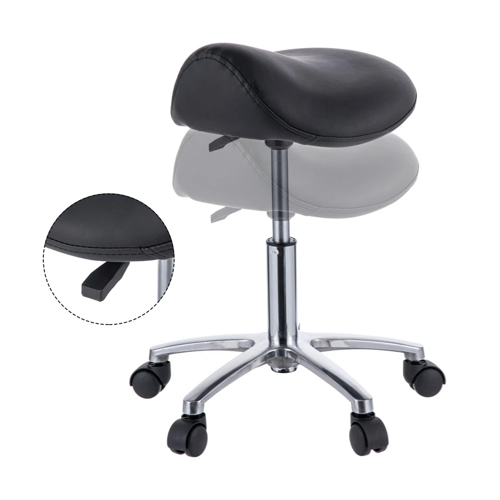 Ergonomic Saddle Esthetician Swivel Salon Cutting And Ergonomic Medical Doctors Rolling Dental Saddle Stool