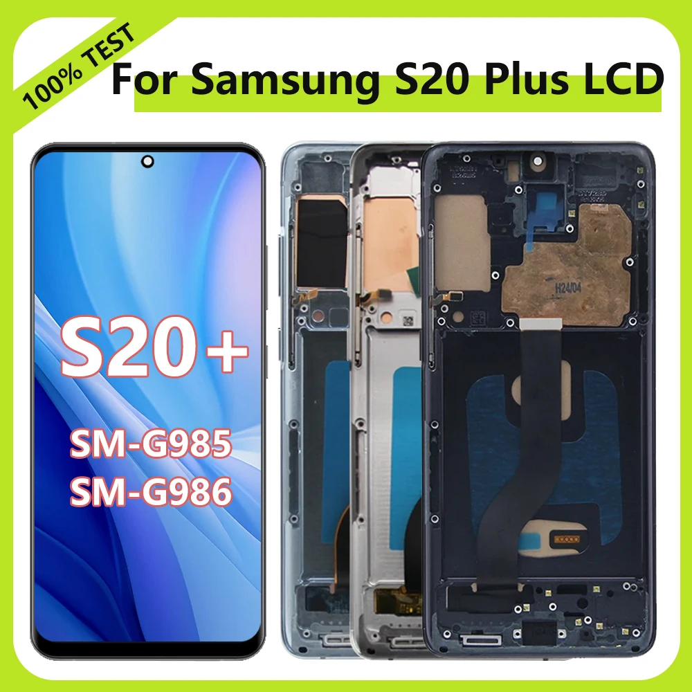 

S20+ G985 G985F LCD Display Screen For Samsung Galaxy S20Plus 5G G986 G986F LCD Display with Touch Screen Digitizer Replacement