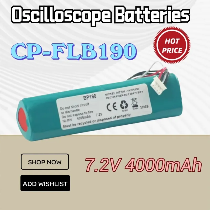 

7.2V 4000mAh BP190 for Fluke 192B 196B 196C 199B Oscilloscope Batteries