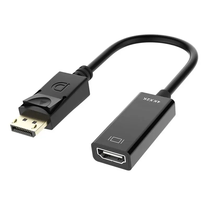 Adapter zgodny z 4K DisplayPort na HDMI męski DP na żeński konwerter kabla kompatybilnego z HDMI Video Audio do projektora HDTV PC