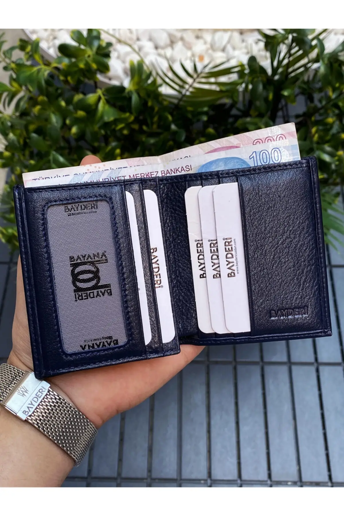 Genuine Leather Navy Blue Men's Wallet Stylish Useful Multifunctional Fast And Safe Delivery 2022 Trend Model