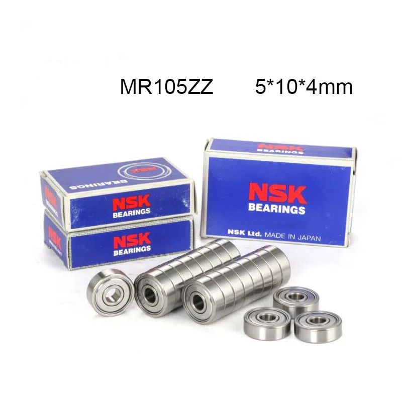 

Япония NSK MR105Z несущий 10шт 5*10*4 металлозащищенный стальной миниатюры MR105 ZZ ABEC7 высокоскоростной шар несущий MR105Z 베어링 подшипник