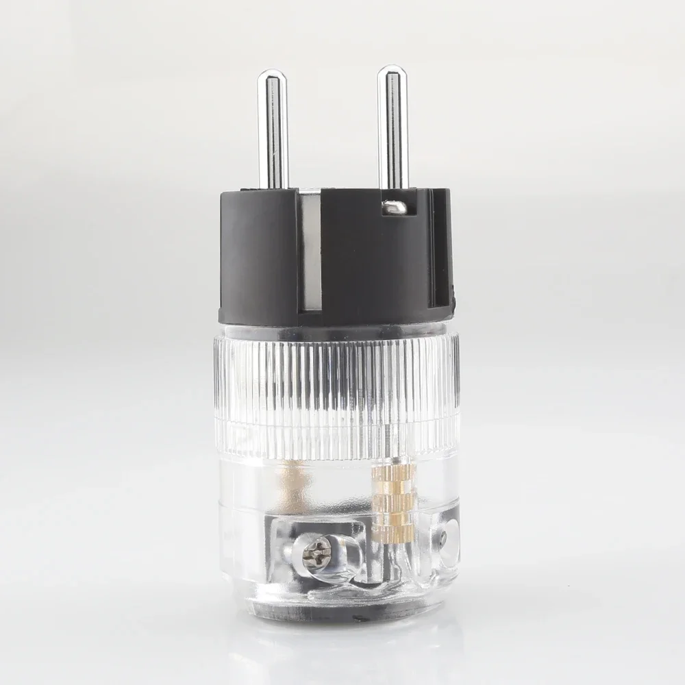 Audiocrast PE PC Gold Rhodium Plated Audio Grade Schuko Power Connector AC Male Female EU Plug For HIFI DIY Power Cable