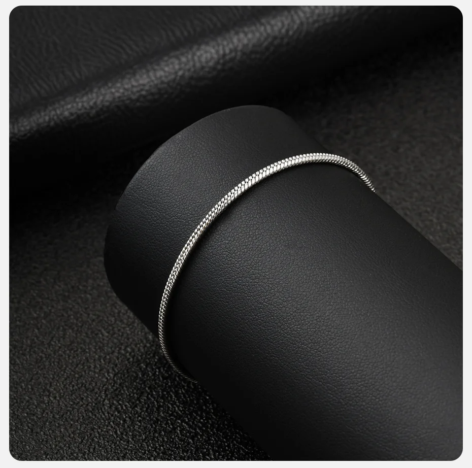 Vnox Minimalistisches 1,2/2mm Breites Dünnes Schlangenketten-Armband für Männer und Frauen, Gold- oder Silberplattierter Edelstahl Verstellbarer Schmuck Geschenk – Detail 6