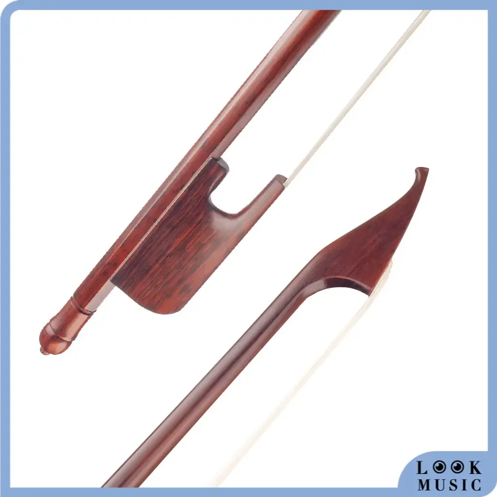 4/4 Violin Bow Fiddle Baroque Bow Stick Frog Natural Snakewood Mongolia Horse Hair Straight Professional Violin Accessories