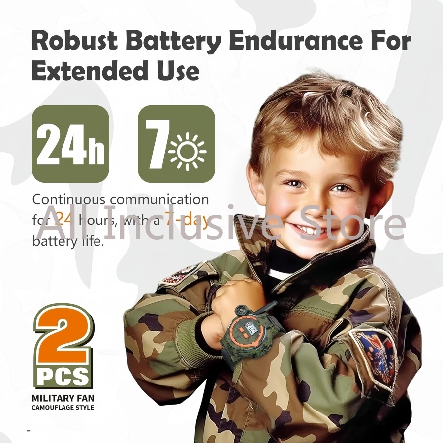 

2PCS Rechargeable Walkie Talkies for Kids,Two-Way Radio Walky Talky with Flashlight and Compass,200 Meter Transmission Range,Out