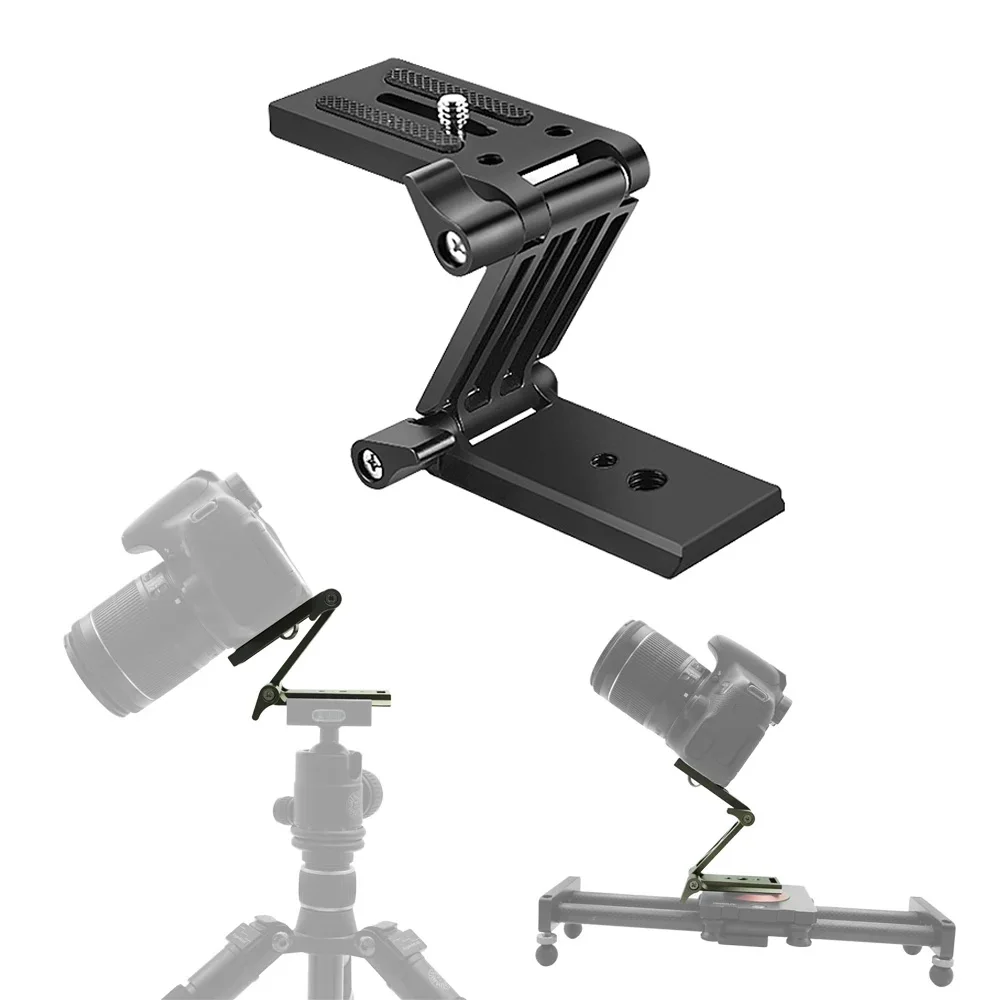 Portable Z Type Tilt Tripod Head Folding Tilt Foldable SLR Canon Nikon Sony Micro single Quick Release Plate Stand Holder Camera