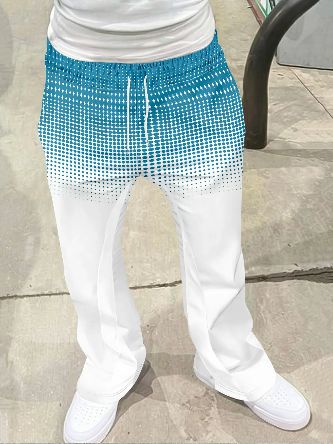 

Cheap Men's 3D Digital Vintage Pattern Print Flare Pants Streetwear Vibe Stretchy Daily Party Sports Comfortable Trousers