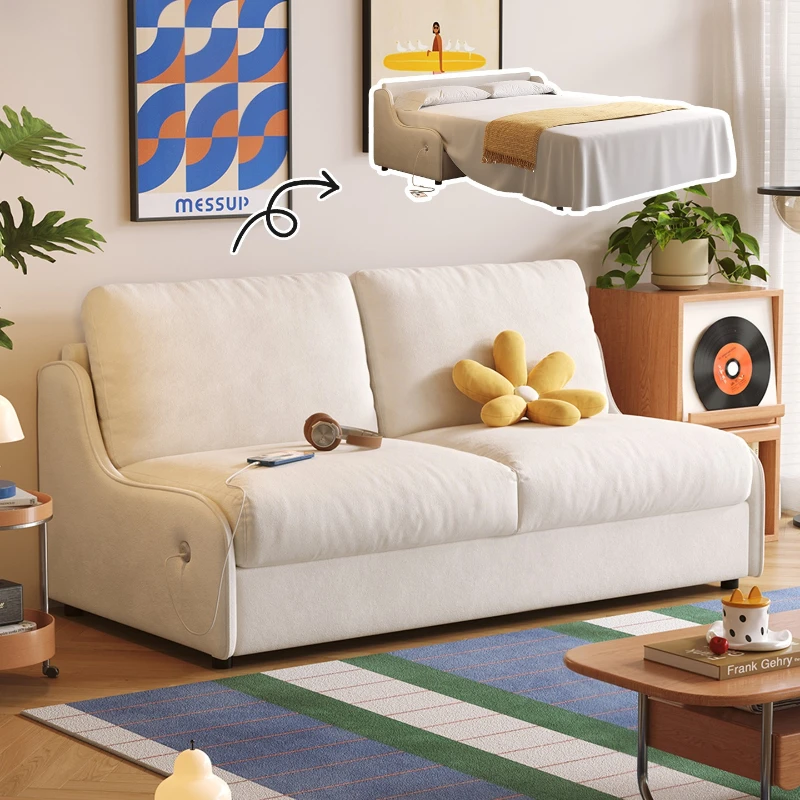 Sofa bed, living room folding dual-purpose integrated sofa, fabric furniture