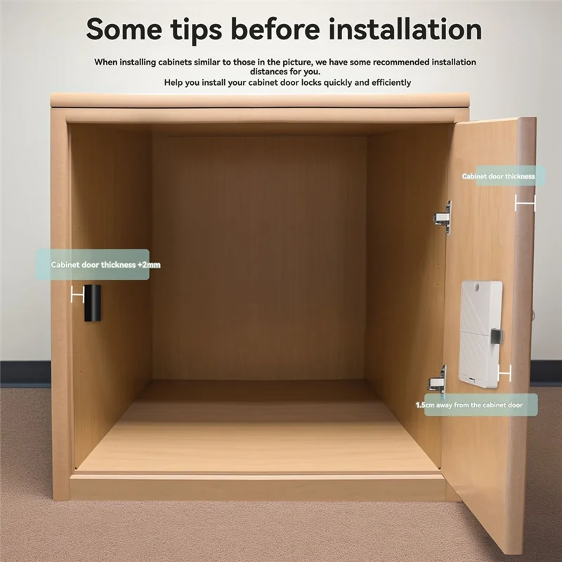 

A25P Bluetooth Smart Cabinet Drawer Lock With Gateway For Wood Door, Tuya IC Card Unlock And App Remote Control Features