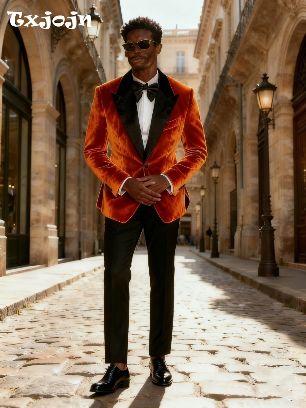 

Slim Fit Velvet Men's Suit Set For Groom Graduation Business 2026 2PCS Modern New Year Suit Customized Trajes Para Hombre