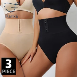 Flarixa High Waist Smooth Tummy Control Faja Shapewear Bottom Waist Cincher Trainer Hook-and-eye closure Firm Compression Pantie