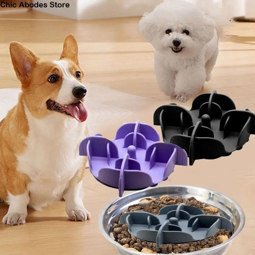 

Dog Supplies Silicone Dog Slow Feeder Anti Choking Safe Pet Slow Food Bowl Nonslip Wear Resistant Puppy Feeding Bowl for Pet