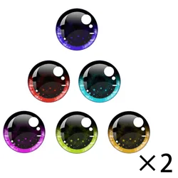 Glass Eyes Cabochons Round 10MM-40MM Round Dome Dragon Eye Dragon Cat Eye Toys DIY Jewelry Accessory MIX Pupil Eye Cameo