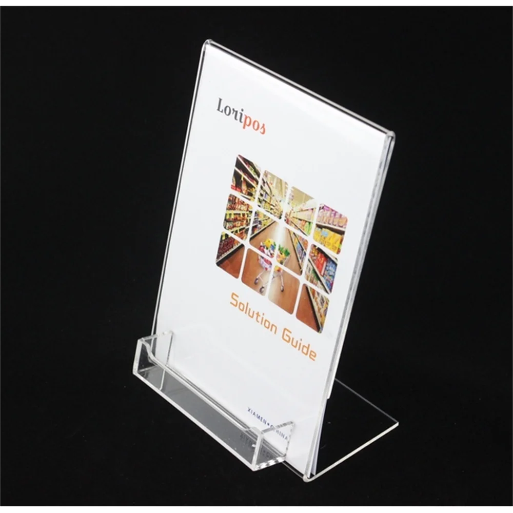 Acrylic Sign Clip Datasheet Leaflet Sign Label Holder Frame Desktop Table Name Card Holder Display Rack