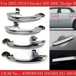 Front Rear Left Right Chrome Exterior Door Handles 4589009AH 5065801AG 5065800AG For 2005-2010 Chrysler 300 300C Dodge Magnum