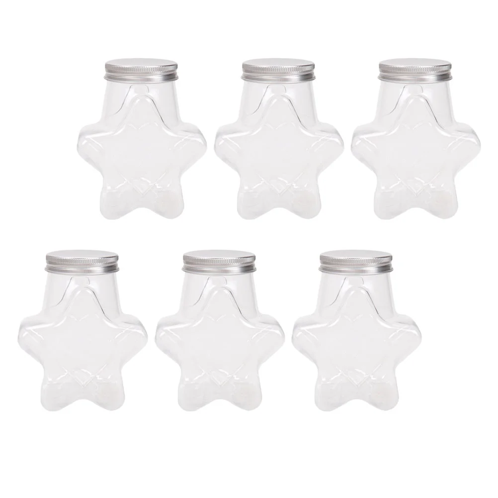 6 Pcs Cold Drink Bottle Milk Beverages Plastic Bottles Decorative The Pet Transparent Child Clear Water