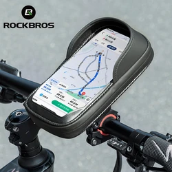 ROCKBROS Waterproof Bike Bag Phone Holder Case 6.2 Inch Touch Screen Front Frame Cycling Bag Bicycle Phone Bag Bike Accessories