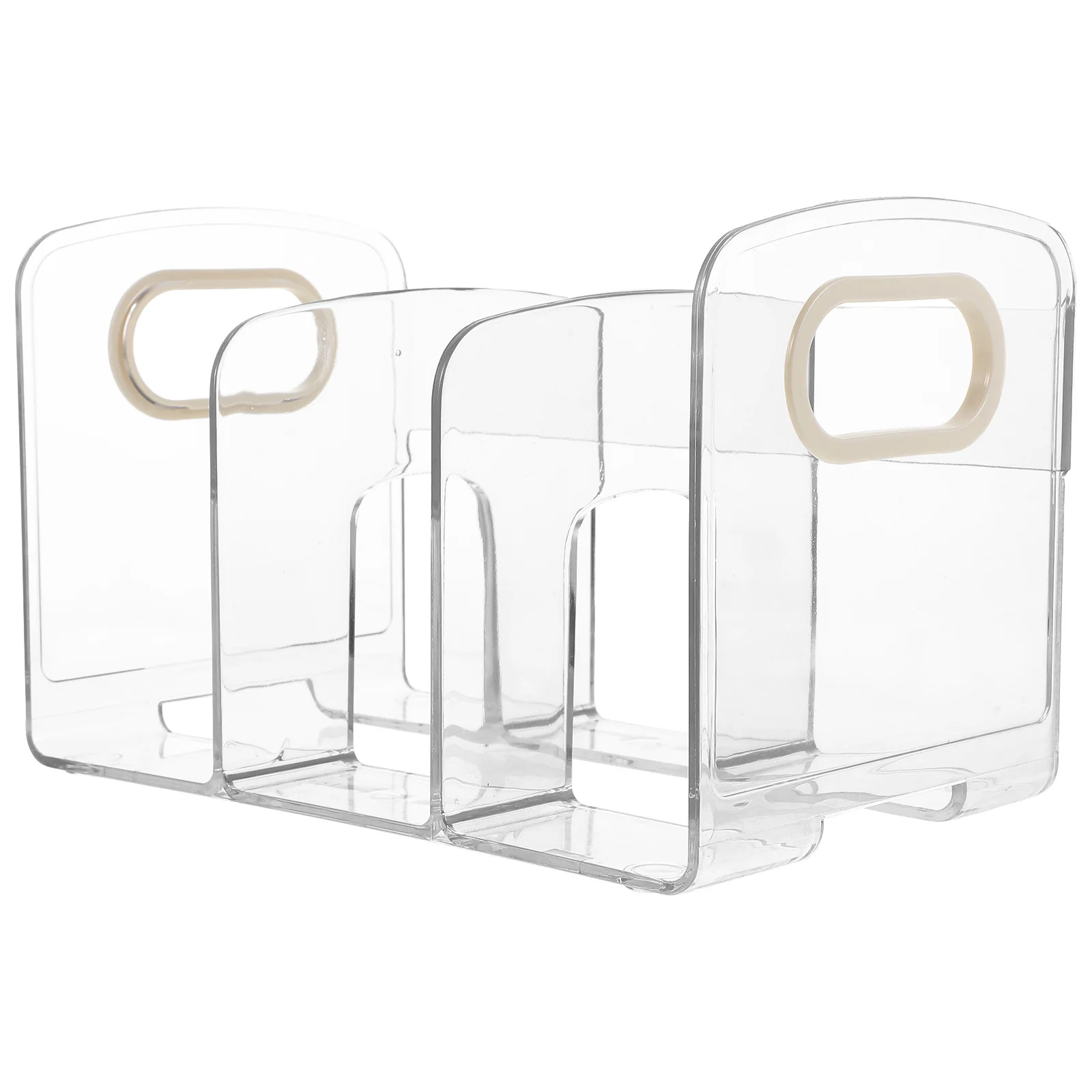 Transparent Book Stand Heavy Duty Bookends For Shelves Magazine File Organizer Acrylic Desktop Storage Box Multi-Function