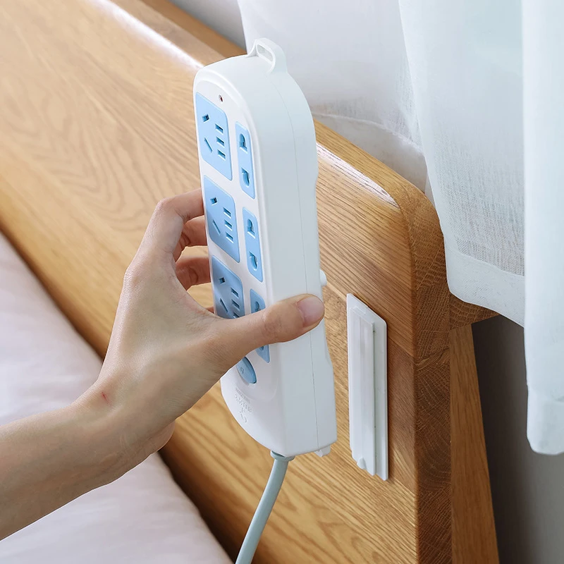 1-piece wall mounted storage plug-in holder wall mounted storage plug-in board socket wall mounted adhesive wall mounted bracket