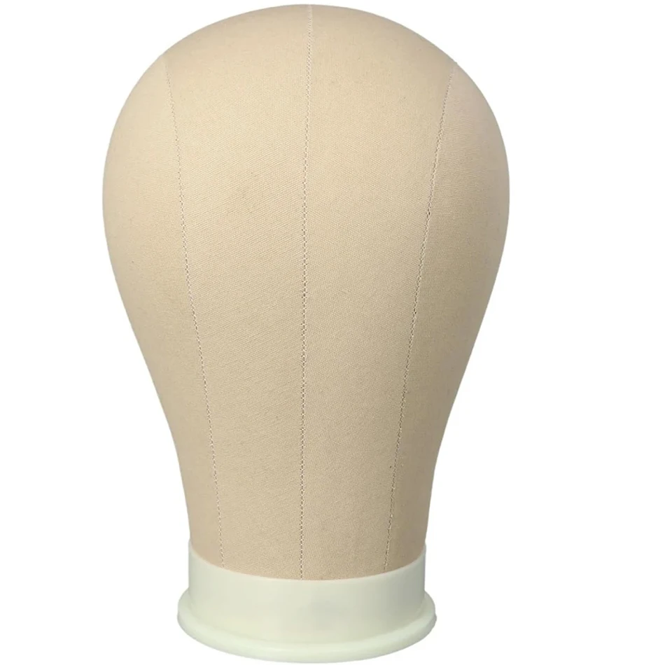 

21-23Inch Canvas Wig Block Head with Stand, Mannequin Head for Making Wigs Styling Display with Wig Caps