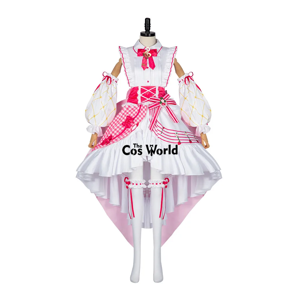 Miku 15th Anniversary Sweet Strawberry Dress Outfits Anime Cosplay Costumes