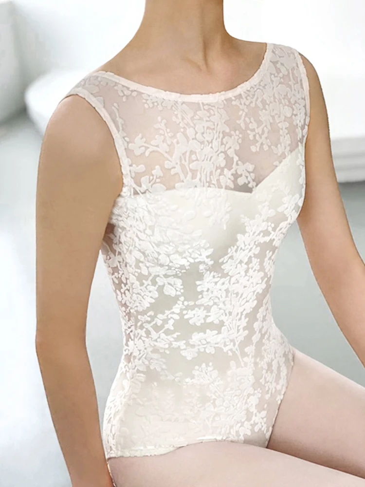 Women Ballet Dance Leotard Adult Elegant Lace Practice Team Gymnastics Dancing Bodysuit High Quality Yoga Ballet Leotard