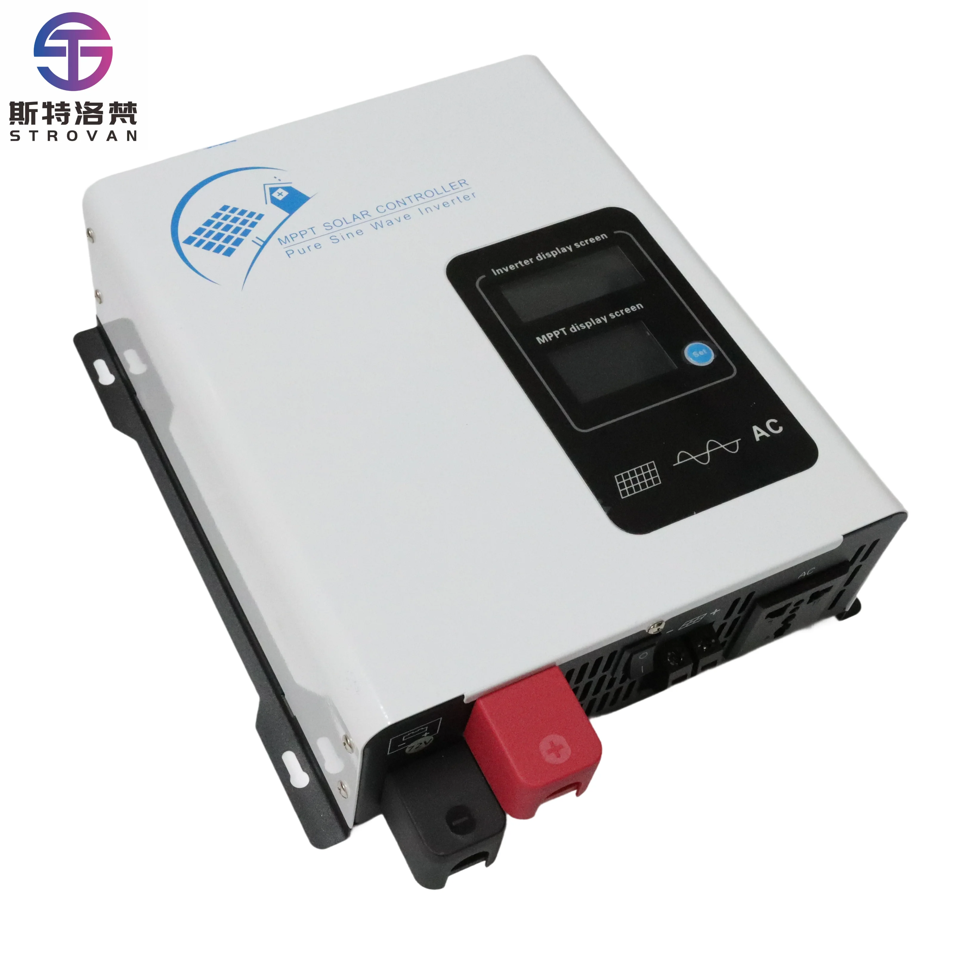 

2300W Solar Power Inverter Pure Sine Wave Converter Dual Smart Display Built with 60A MPPT Solar Charge Controller Off Grid