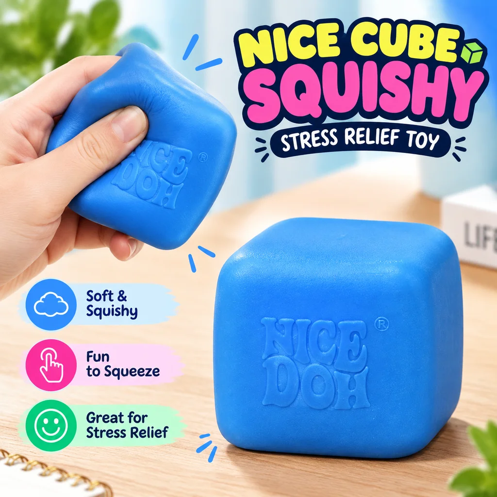Glow in the Dark Needoh Large Ice Cube Squishy Slow Rising Stress Relief Maltose Candy Block Anti Stress Squeeze Guangdong Stock