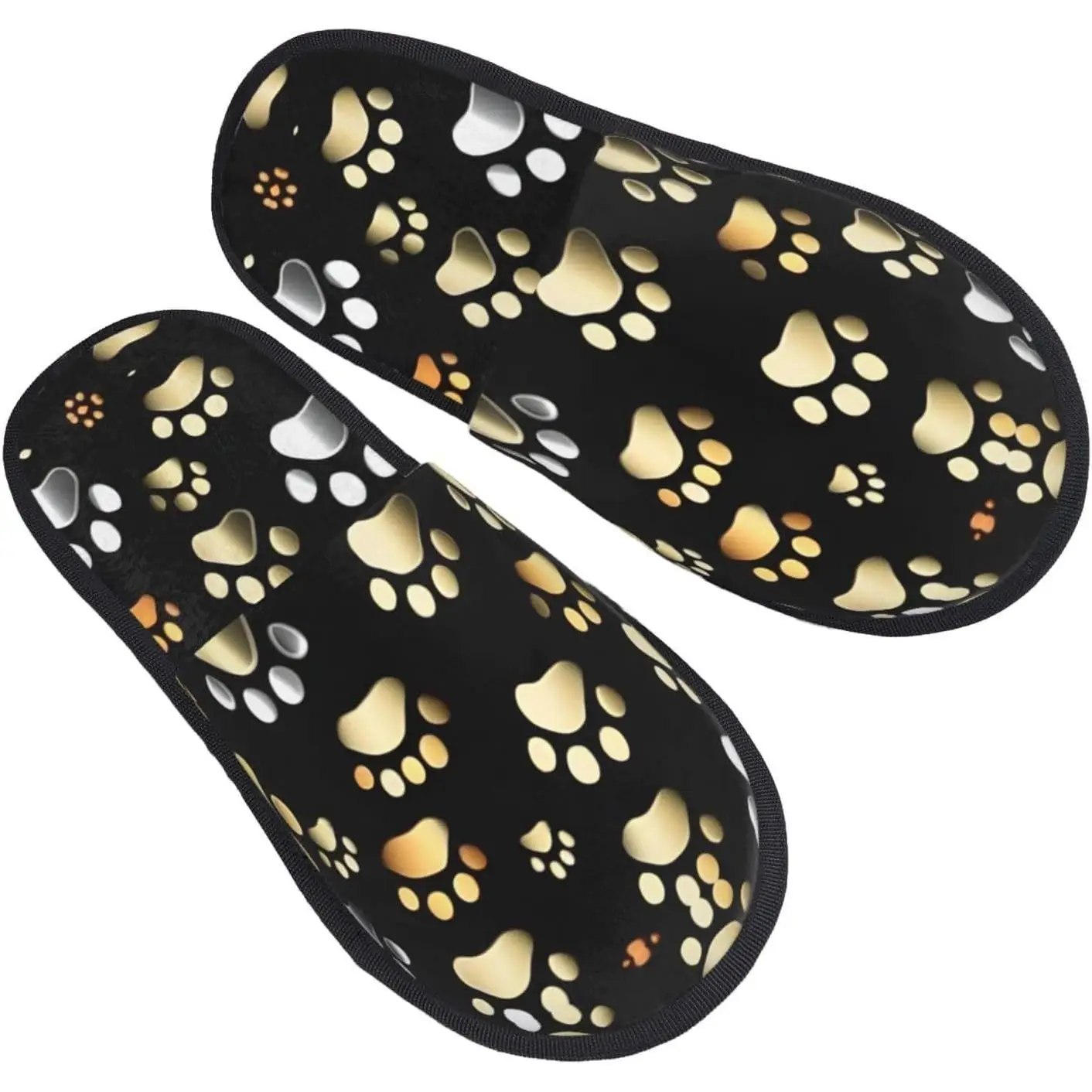 

Осенне-зимние нечеткие тапочки с принтом собачьих лап, удобная домашняя обувь, портативная обувь для путешествий в отеле, подарки для женщин и мужчин