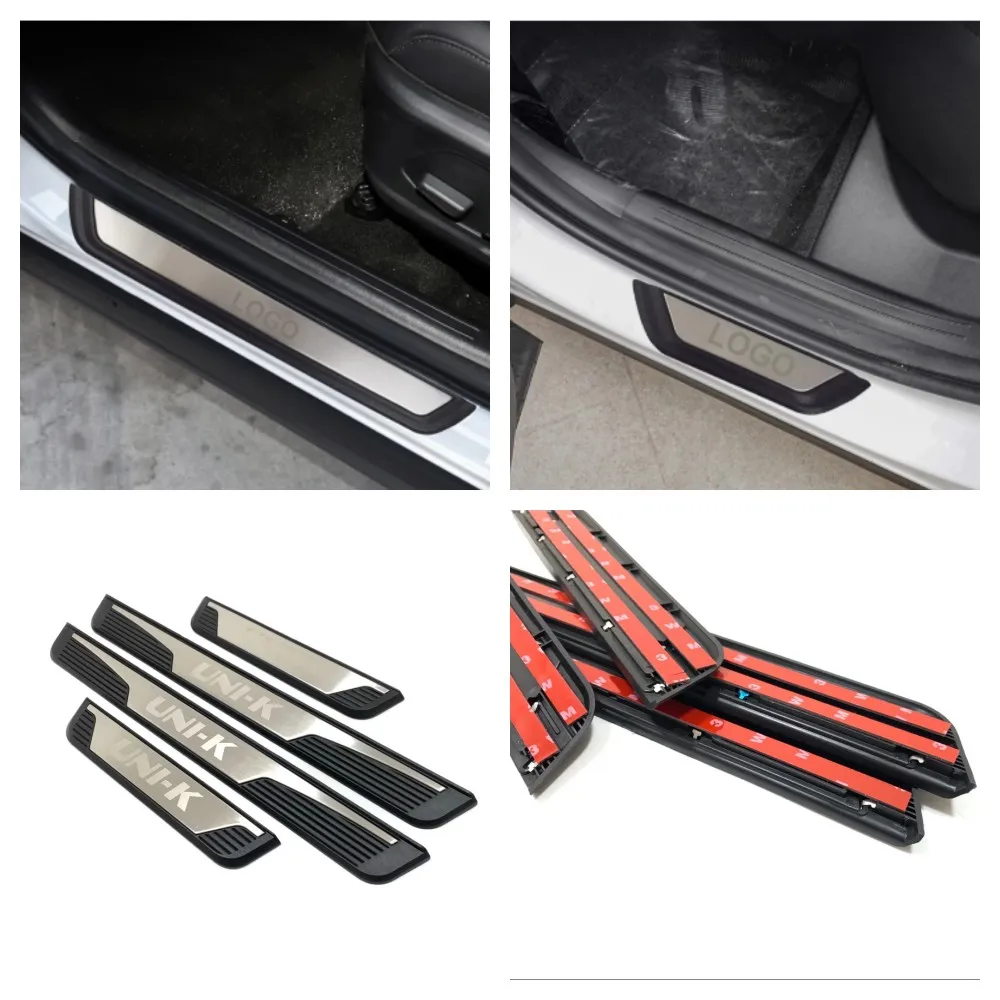 

For Changan UNI-K UNIK 2021 2022 2023 Accessories Door Sill Anti-Kick Decoration Bumper Anti-Dirty Cover Stickers Trim