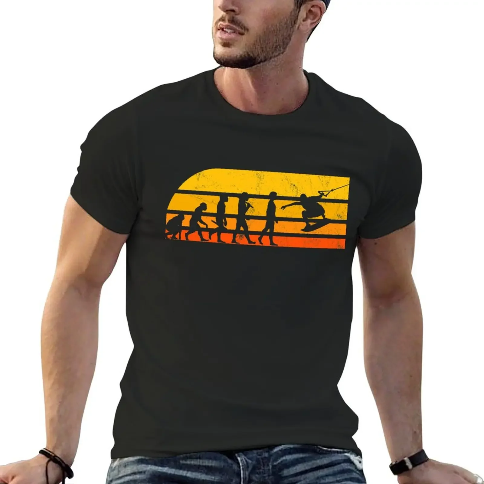 Wakeboarding Wakeboarder T-Shirt plain customs heavyweights hippie clothes t shirt men 100℅ cotton