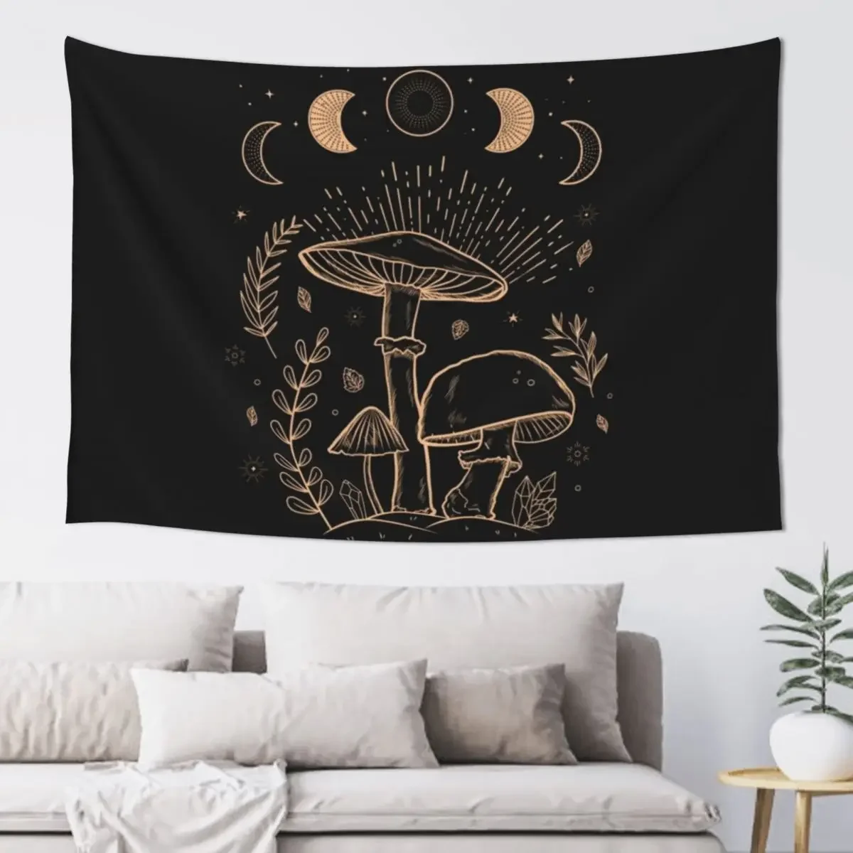 Goblincore Aesthetic Dark Academia Cottagecore Mushroom Tapestry Decorative Wall Murals Tapete For The Wall Tapestry