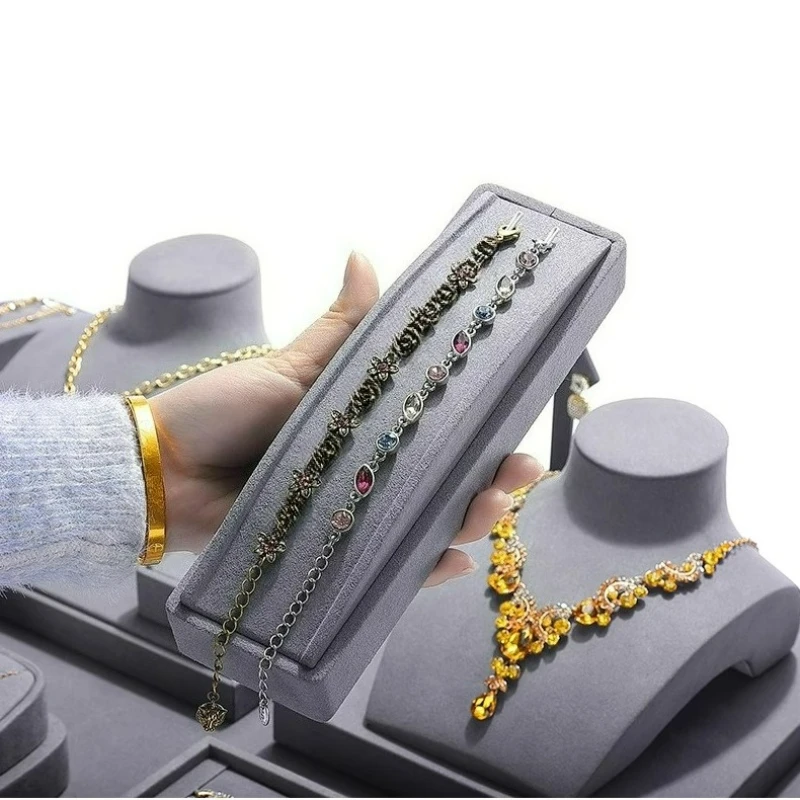 

Jewelry display props, rings, necklaces, bracelets, jade, beeswax display shelves, window displays, jewelry trays